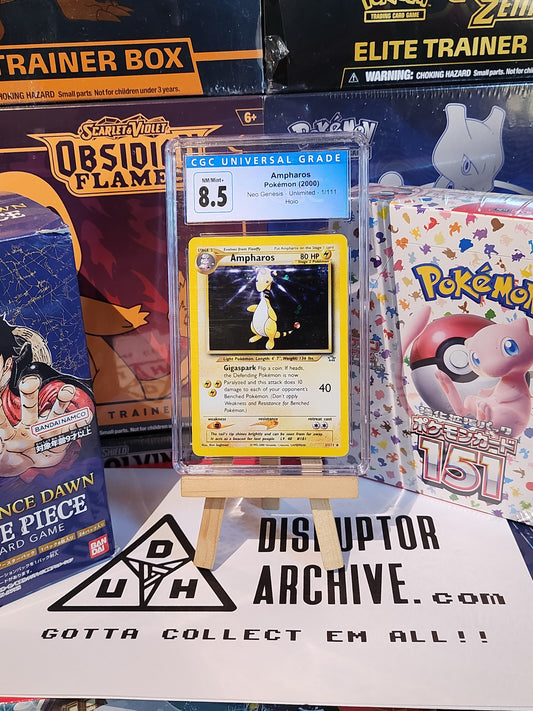 CGC 8.5 Pokémon 2000 NM/Mint Ampharos Holo