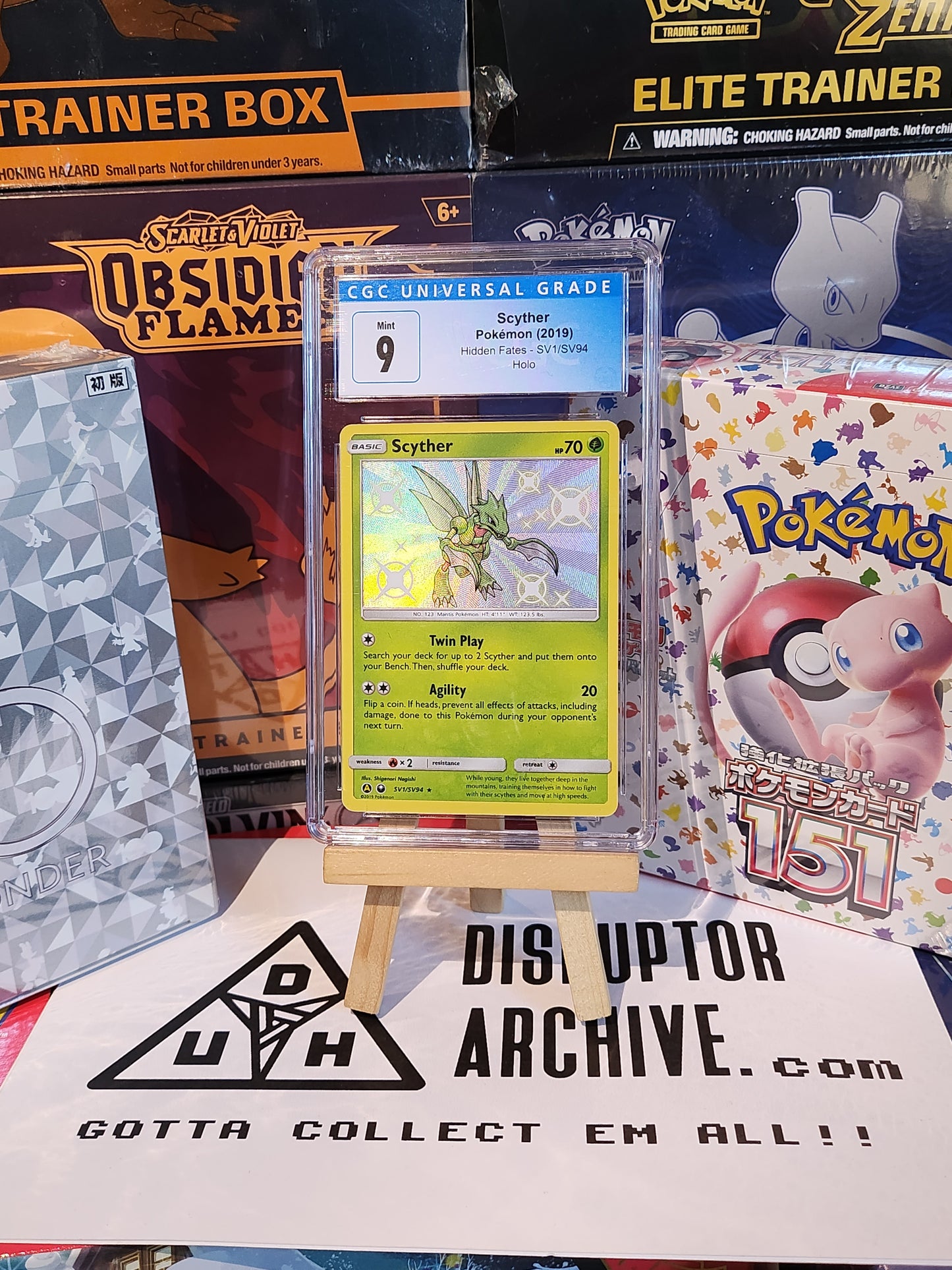 CGC 9 Pokémon 2019 Scyther Holo