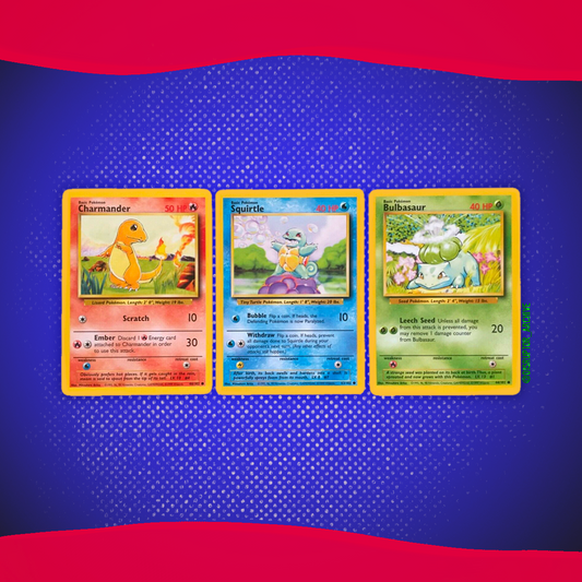 Base Set Starter Pokémon Collection - First Edition Set of 3