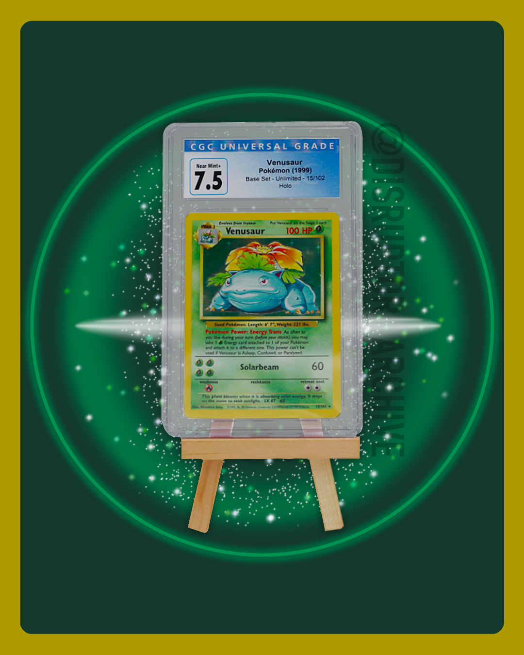 CGC Pokémon 1999 7.5 NM Venusaur Base Set Holo