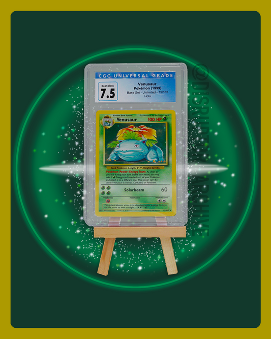 CGC Pokémon 1999 7.5 NM Venusaur Base Set Holo