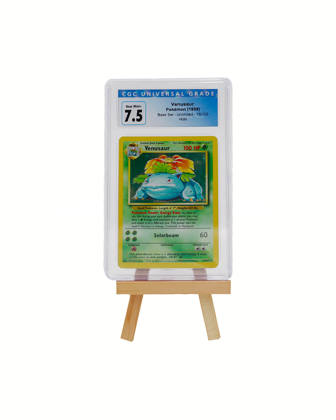 CGC Pokémon 1999 7.5 NM Venusaur Base Set Holo