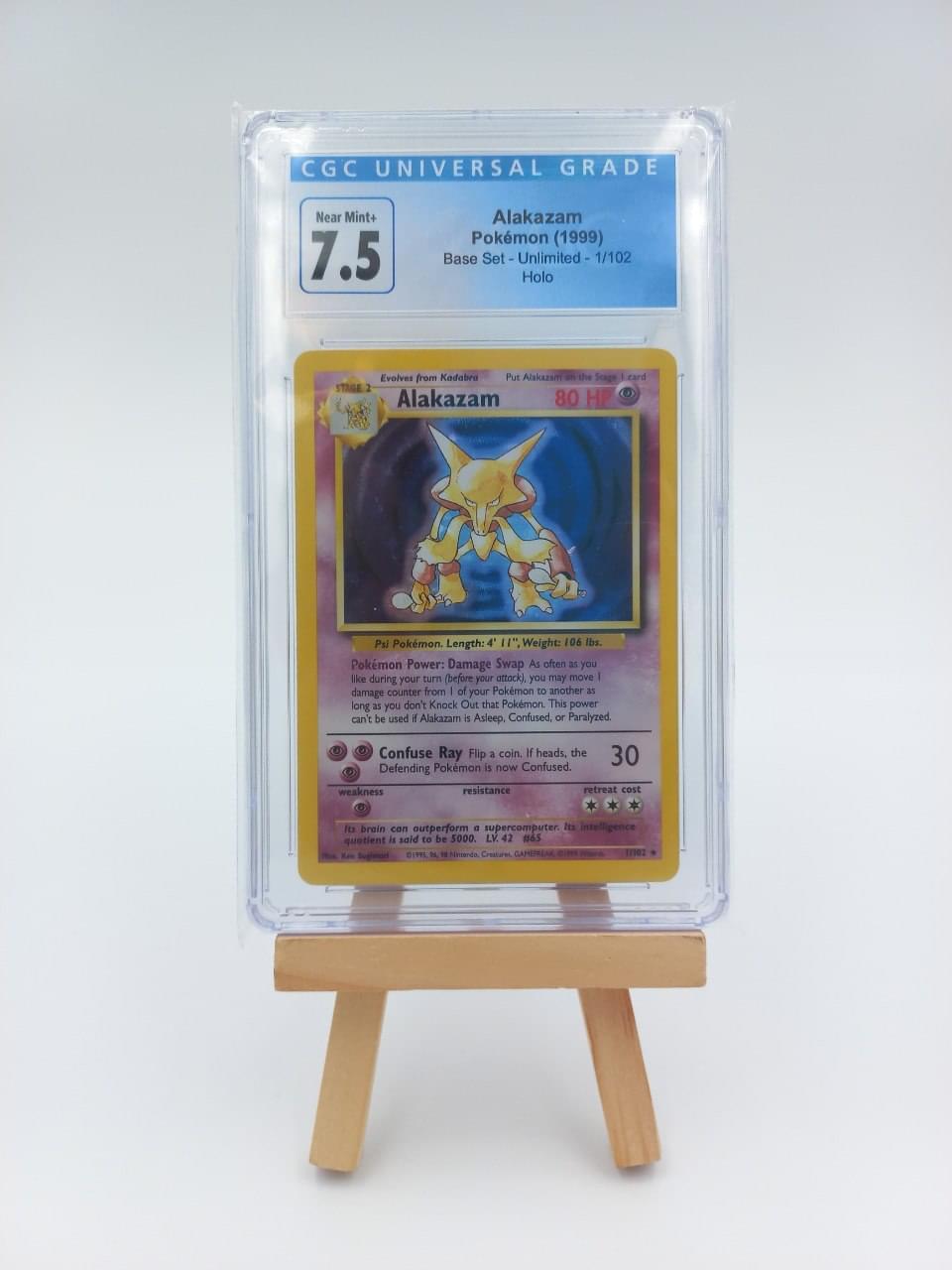 CGC Pokémon 1999 7.5 NM Holo Alakazam